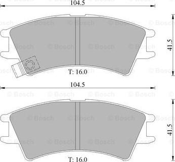 BOSCH 0 986 505 098 - Bremžu uzliku kompl., Disku bremzes ps1.lv