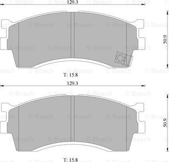 BOSCH 0 986 505 097 - Bremžu uzliku kompl., Disku bremzes ps1.lv