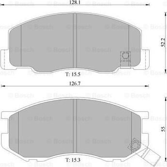 BOSCH 0 986 505 005 - Bremžu uzliku kompl., Disku bremzes ps1.lv