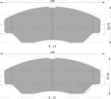 BOSCH 0 986 505 000 - Bremžu uzliku kompl., Disku bremzes ps1.lv