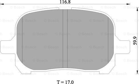 BOSCH 0 986 505 001 - Bremžu uzliku kompl., Disku bremzes ps1.lv