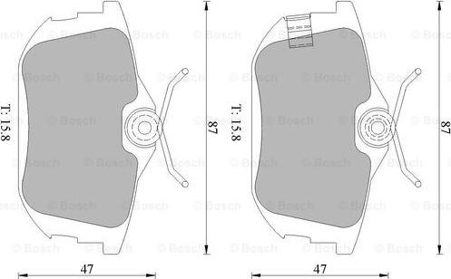 BOSCH 0 986 505 003 - Bremžu uzliku kompl., Disku bremzes ps1.lv