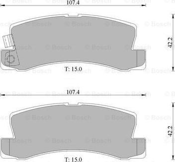 BOSCH 0 986 505 075 - Bremžu uzliku kompl., Disku bremzes ps1.lv