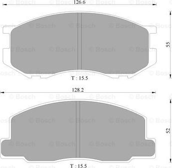 BOSCH 0 986 505 343 - Bremžu uzliku kompl., Disku bremzes ps1.lv