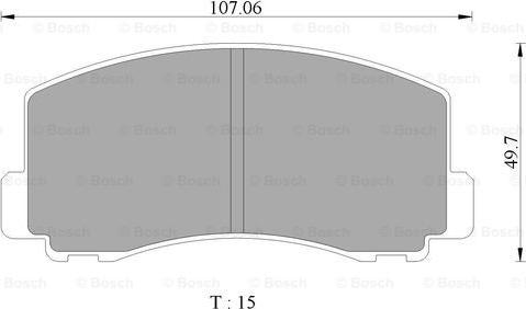 BOSCH 0 986 505 782 - Bremžu uzliku kompl., Disku bremzes ps1.lv