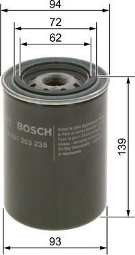 BOSCH 0 986 627 641 - Eļļas filtrs ps1.lv