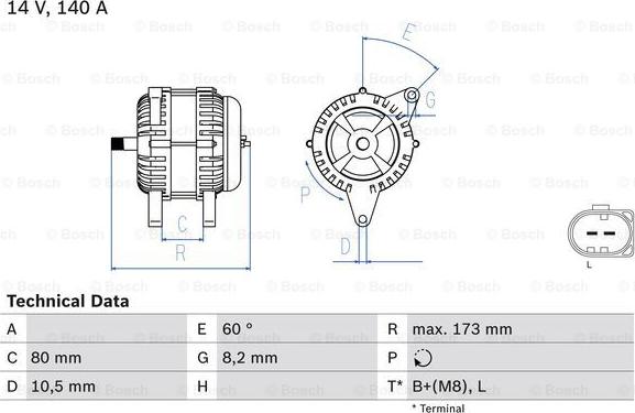 BOSCH 0 986 049 950 - Ģenerators ps1.lv