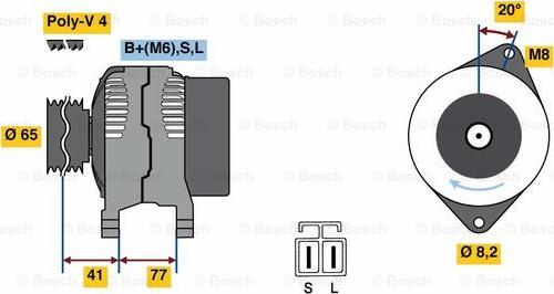 BOSCH 0 986 049 900 - Ģenerators ps1.lv