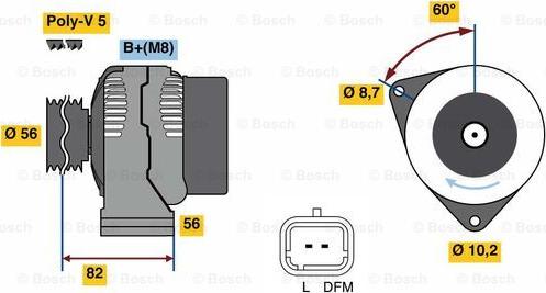 BOSCH 0 986 049 910 - Ģenerators ps1.lv