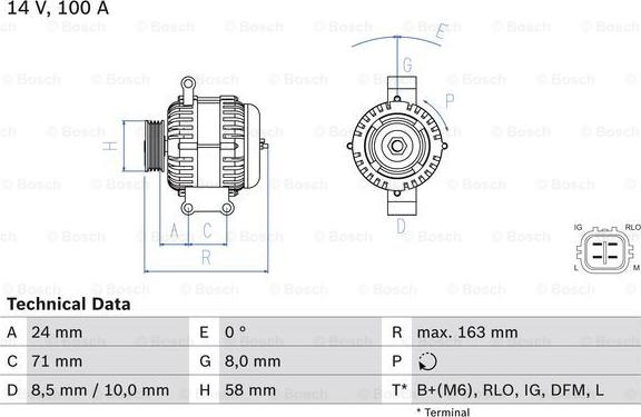 BOSCH 0 986 049 970 - Ģenerators ps1.lv