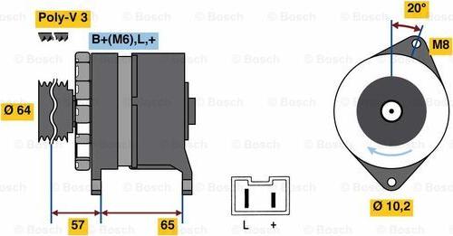 BOSCH 0 986 049 440 - Ģenerators ps1.lv