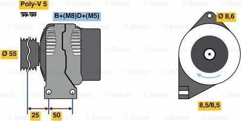 BOSCH 0 986 049 540 - Ģenerators ps1.lv