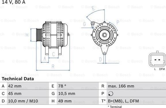 BOSCH 0 986 049 560 - Ģenerators ps1.lv