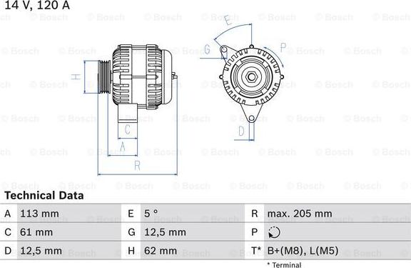 BOSCH 0 986 049 530 - Ģenerators ps1.lv