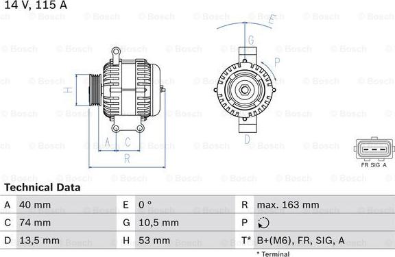 BOSCH 0 986 049 520 - Ģenerators ps1.lv