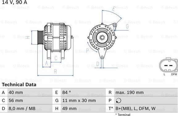 BOSCH 0 986 049 640 - Ģenerators ps1.lv