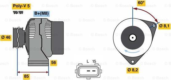 BOSCH 0 986 049 620 - Ģenerators ps1.lv