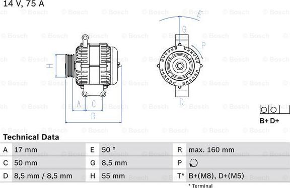 BOSCH 0 986 049 081 - Ģenerators ps1.lv