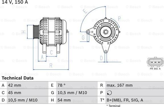 BOSCH 0 986 049 071 - Ģenerators ps1.lv