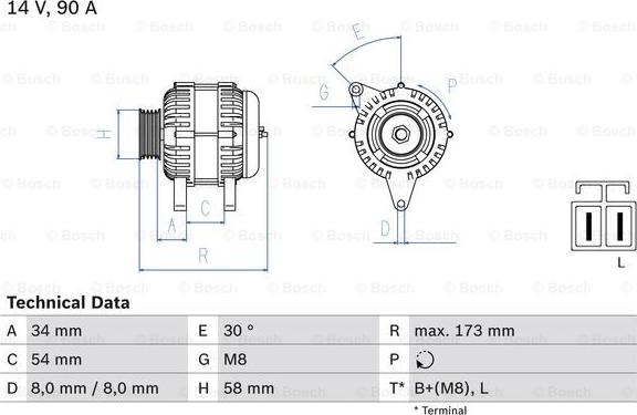 BOSCH 0 986 049 191 - Ģenerators ps1.lv