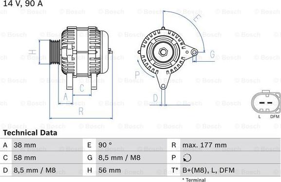 BOSCH 0 986 049 101 - Ģenerators ps1.lv