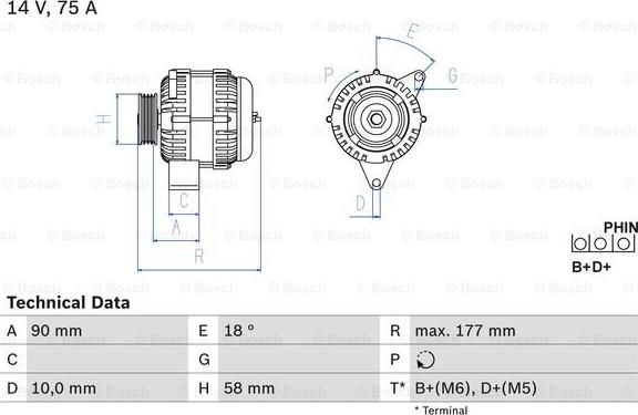 BOSCH 0 986 049 111 - Ģenerators ps1.lv