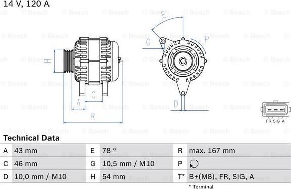 BOSCH 0 986 049 171 - Ģenerators ps1.lv