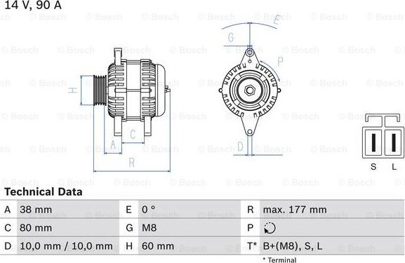 BOSCH 0 986 049 800 - Ģenerators ps1.lv