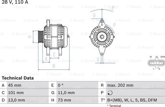 BOSCH 0 986 049 350 - Ģenerators ps1.lv