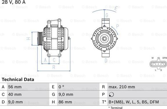 BOSCH 0 986 049 320 - Ģenerators ps1.lv