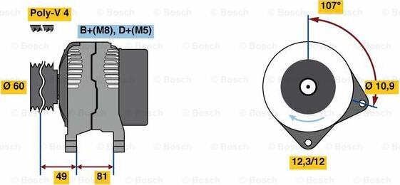 BOSCH 0 986 049 740 - Ģenerators ps1.lv