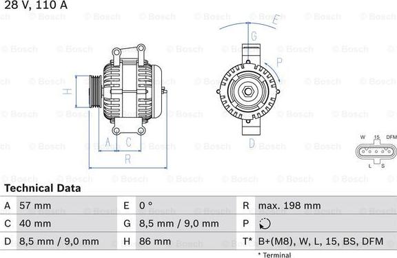 BOSCH 0 986 049 780 - Ģenerators ps1.lv