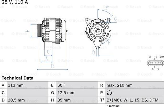 BOSCH 0 986 049 770 - Ģenerators ps1.lv