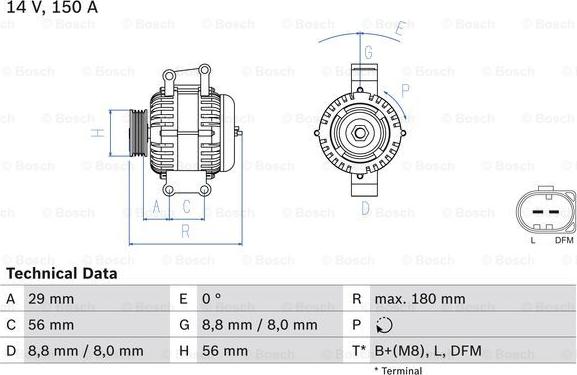 BOSCH 0 986 044 910 - Ģenerators ps1.lv