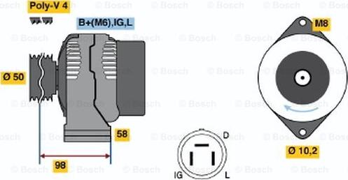 BOSCH 0 986 044 981 - Ģenerators ps1.lv