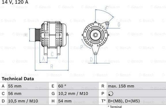 BOSCH 0 986 044 410 - Ģenerators ps1.lv