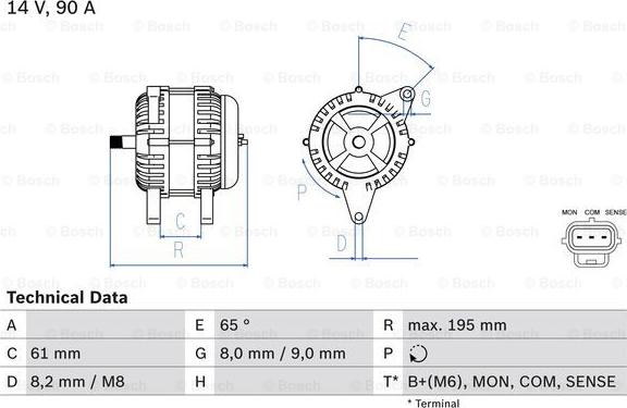 BOSCH 0 986 044 651 - Ģenerators ps1.lv