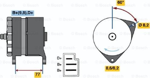 BOSCH 0 986 044 601 - Ģenerators ps1.lv