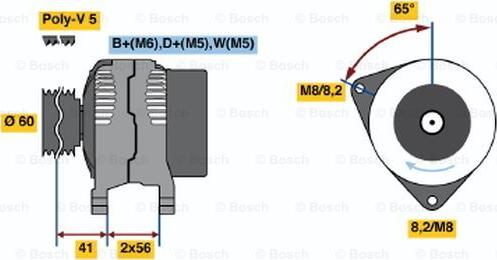 BOSCH 0 986 044 631 - Ģenerators ps1.lv