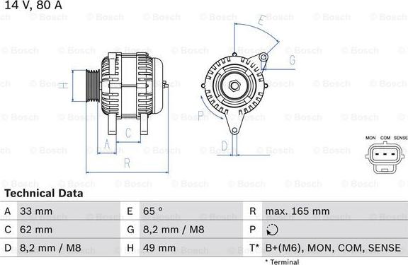 BOSCH 0 986 044 671 - Ģenerators ps1.lv