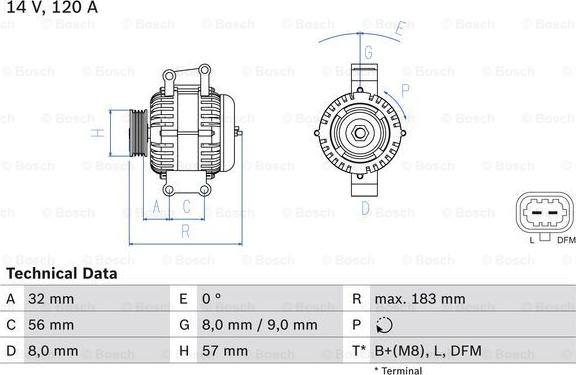 BOSCH 0 986 044 020 - Ģenerators ps1.lv