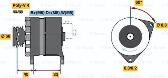 BOSCH 0 986 044 821 - Ģenerators ps1.lv