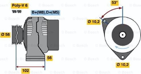 BOSCH 0 986 044 370 - Ģenerators ps1.lv