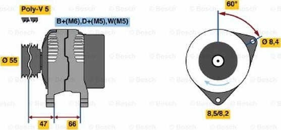 BOSCH 0 986 044 741 - Ģenerators ps1.lv