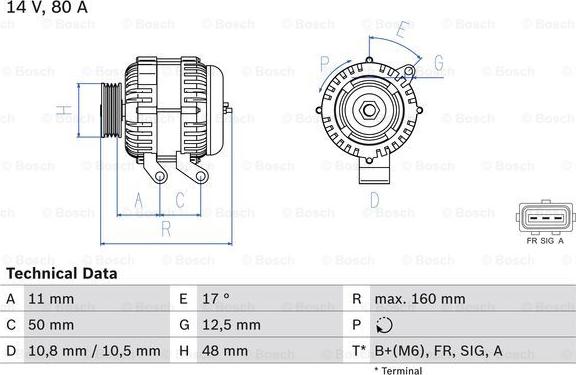 BOSCH 0 986 044 701 - Ģenerators ps1.lv