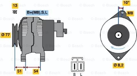 BOSCH 0 986 045 951 - Ģenerators ps1.lv