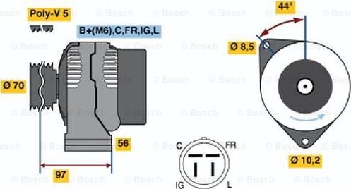 BOSCH 0 986 045 961 - Ģenerators ps1.lv