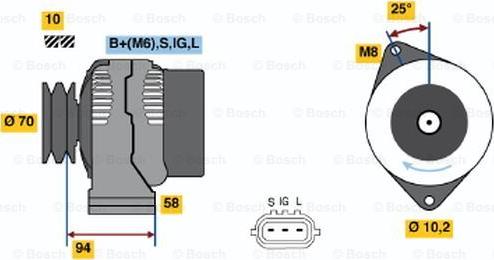 BOSCH 0 986 045 901 - Ģenerators ps1.lv