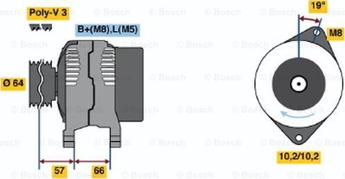 BOSCH 0 986 045 981 - Ģenerators ps1.lv