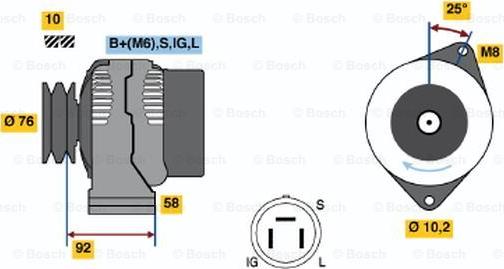 BOSCH 0 986 045 921 - Ģenerators ps1.lv